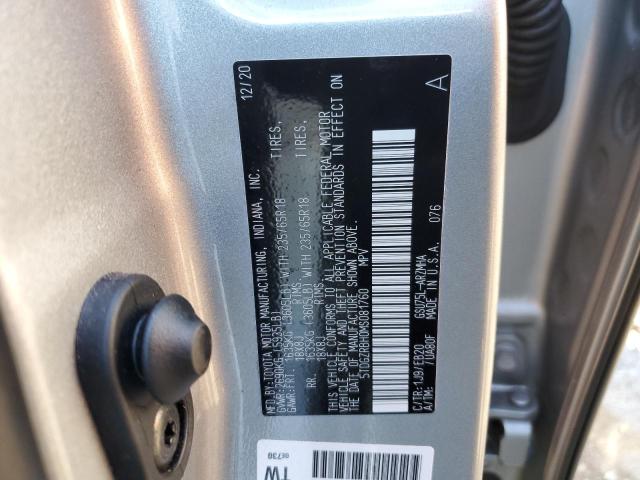 5TDGZRBH0MS081760 - 2021 TOYOTA HIGHLANDER XLE SILVER photo 13