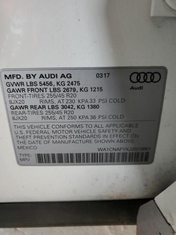 WA1CNAFYXJ2010861 - 2018 AUDI Q5 PRESTIGE 白色 照片 14