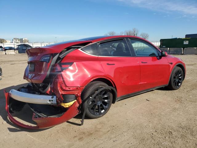 7SAYGDEE6PA181255 - 2023 TESLA MODEL Y RED photo 3