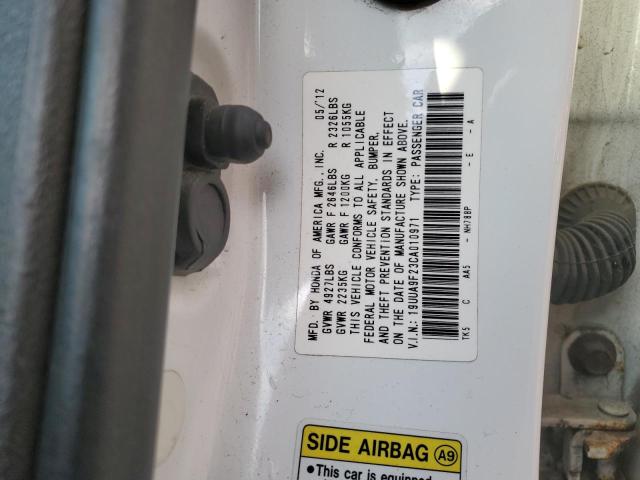 19UUA9F23CA010971 - 2012 ACURA TL WHITE photo 12