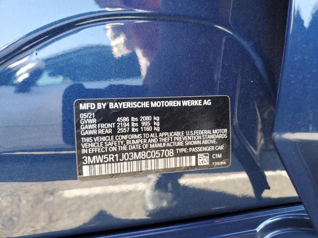 3MW5R1J03M8C05708 - 2021 BMW 1000 CYCLE BLUE photo 13