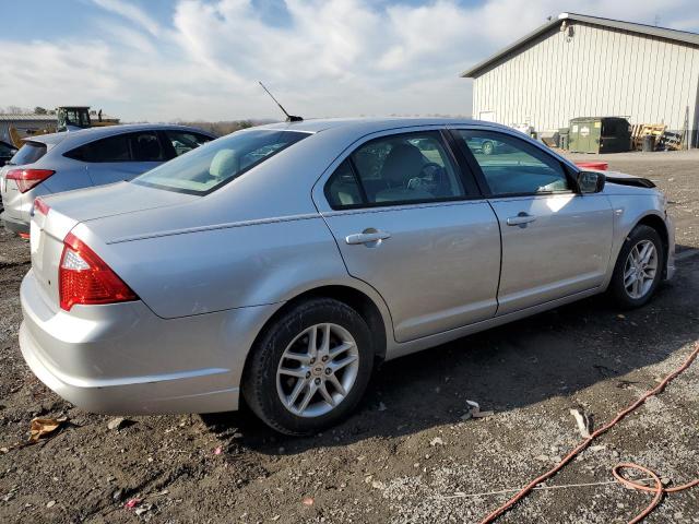 3FAHP0GA1CR102091 - 2012 FORD FUSION S SILVER photo 3