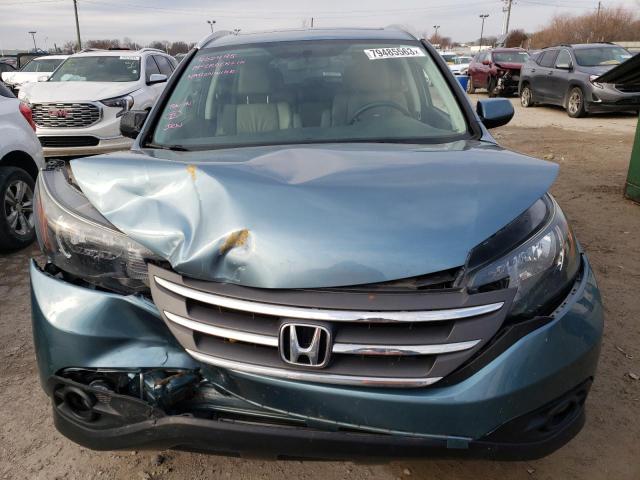 2HKRM4H77DH690021 - 2013 HONDA CR-V EXL GREEN photo 5