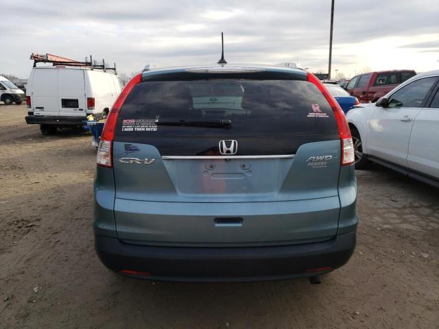 2HKRM4H77DH690021 - 2013 HONDA CR-V EXL GREEN photo 6