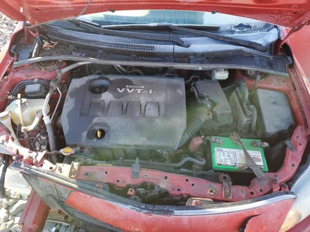 1NXBU4EE0AZ378284 - 2010 TOYOTA COROLLA L BASE RED photo 11