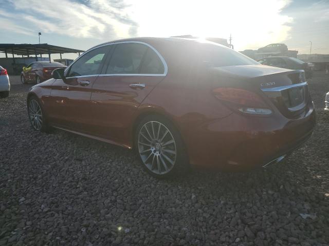 55SWF4JB0GU163144 - 2016 MERCEDES-BENZ C300 300 RED photo 2