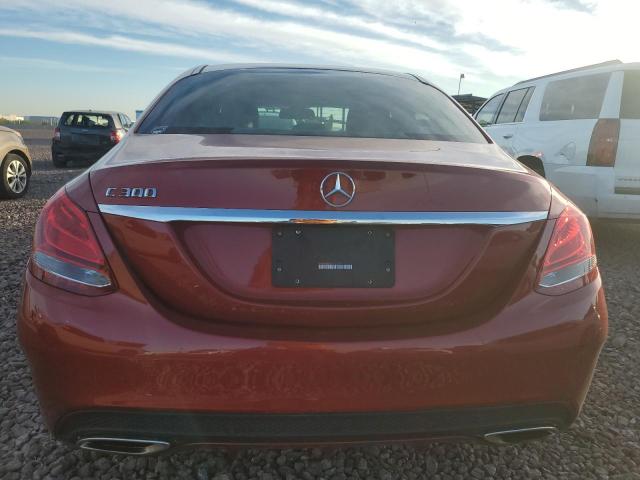 55SWF4JB0GU163144 - 2016 MERCEDES-BENZ C300 300 RED photo 6