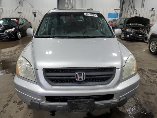 2HKYF18745H548358 - 2005 HONDA PILOT EXL SILVER photo 5