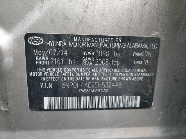 5NPDH4AE9EH532448 - 2014 HYUNDAI ELANTRA SE GOLD photo 12