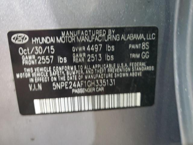 5NPE24AF1GH335131 - 2016 HYUNDAI SONATA SE SILVER photo 12