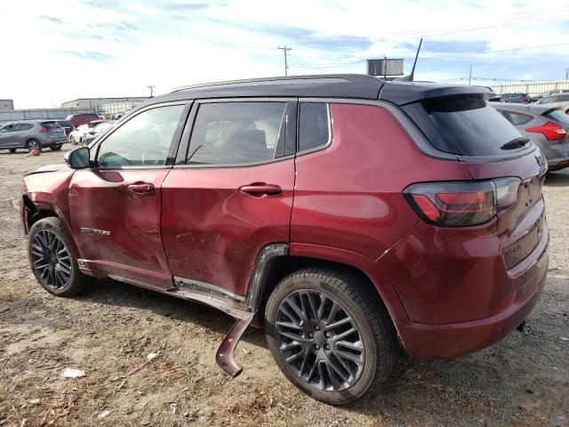 3C4NJDCBXNT111236 - 2022 JEEP COMPASS LIMITED MAROON photo 2