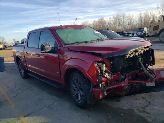 1FTEW1EP9GFC15674 - 2016 FORD F150 SUPERCREW RED photo 4