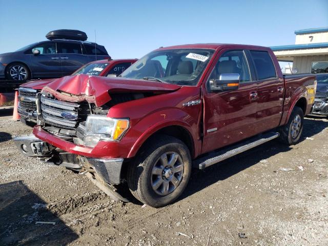 1FTFW1ET2DKD93222 - 2013 FORD F150 SUPERCREW RED photo 1