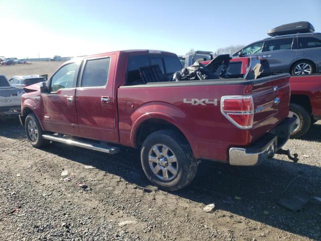 1FTFW1ET2DKD93222 - 2013 FORD F150 SUPERCREW RED photo 2