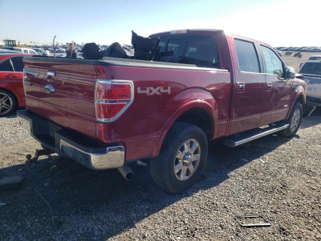 1FTFW1ET2DKD93222 - 2013 FORD F150 SUPERCREW RED photo 3