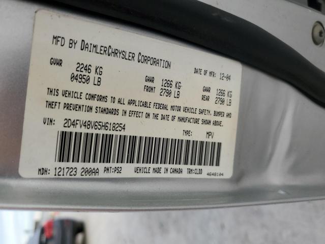 2D4FV48V65H618254 - 2005 DODGE MAGNUM SXT SILVER photo 12