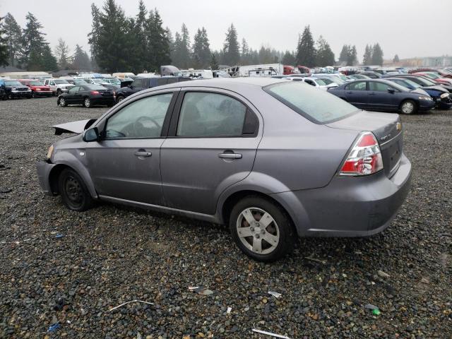KL1TD56607B119392 - 2007 CHEVROLET AVEO BASE GRAY photo 2