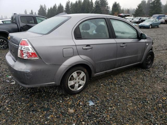 KL1TD56607B119392 - 2007 CHEVROLET AVEO BASE GRAY photo 3