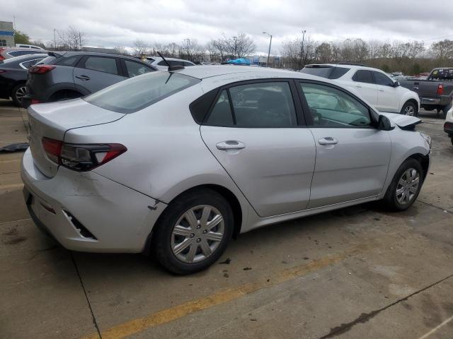 3KPA24ADXME369775 - 2021 KIA RIO LX SILVER photo 3