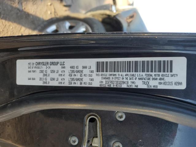 3C6TR5DT2EG228418 - 2014 RAM 2500 SLT შავი ფოტო 12