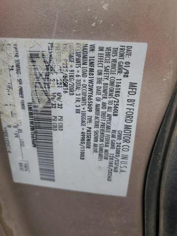 1LNFM81W3WY665609 - 1998 LINCOLN TOWN CAR EXECUTIVE Թուխ լուսանկար 12