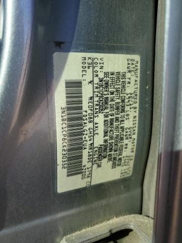 3N1BC1CP8CK230352 - 2012 NISSAN VERSA S SILVER photo 12