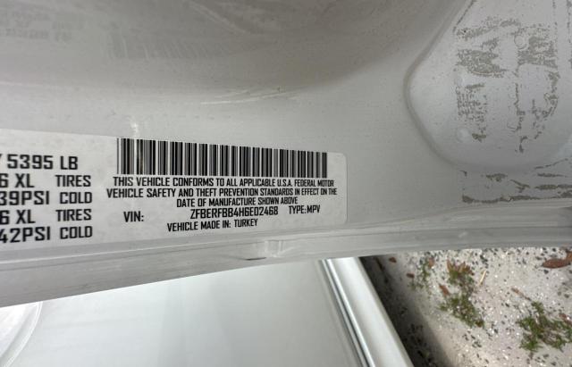 ZFBERFBB4H6E02468 - 2017 RAM PROMASTER SLT Blanc photo 10