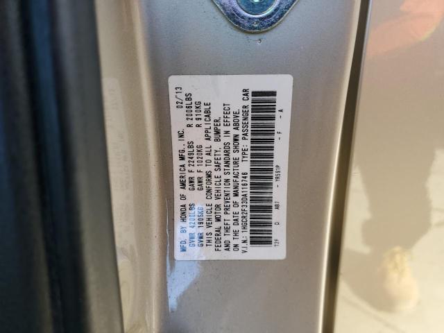 1HGCR2F33DA116746 - 2013 HONDA ACCORD LX GOLD photo 12