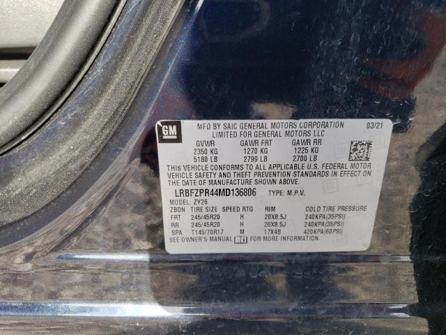 LRBFZPR44MD136806 - 2021 BUICK ENVISION ESSENCE BLACK photo 13