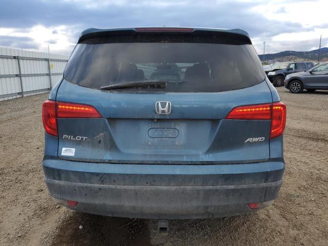 5FNYF6H52GB031721 - 2016 HONDA PILOT EXL BLUE photo 6