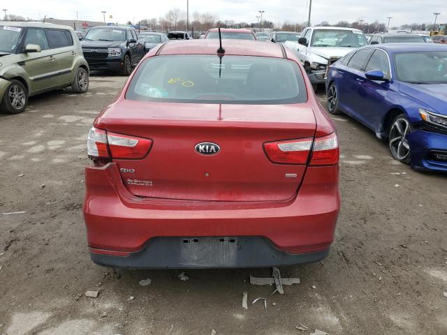 KNADM4A39H6035535 - 2017 KIA RIO LX RED photo 6