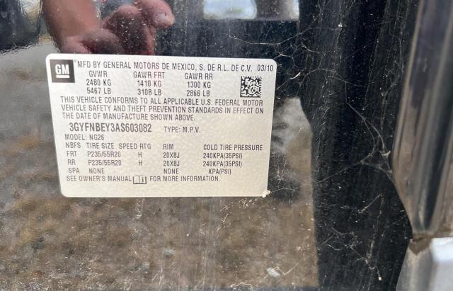 3GYFNBEY3AS603082 - 2010 CADILLAC SRX PERFORMANCE COLLECTION Noir photo 10