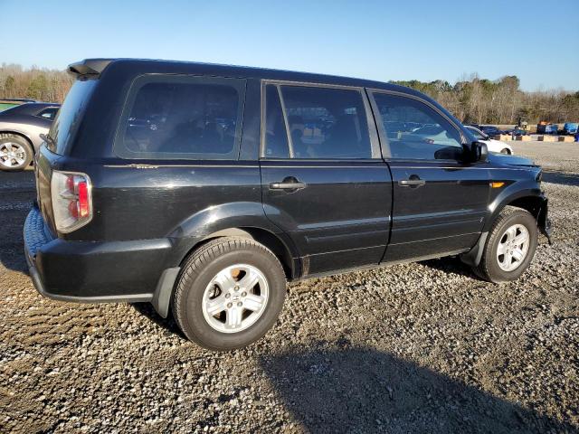 5FNYF28107B024076 - 2007 HONDA PILOT LX BLACK photo 3