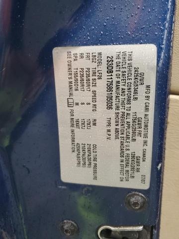 2S3DB117586105036 - 2008 SUZUKI XL7 BLUE photo 12