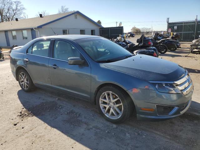 3FAHP0JG4CR409641 - 2012 FORD FUSION SEL BLUE photo 4