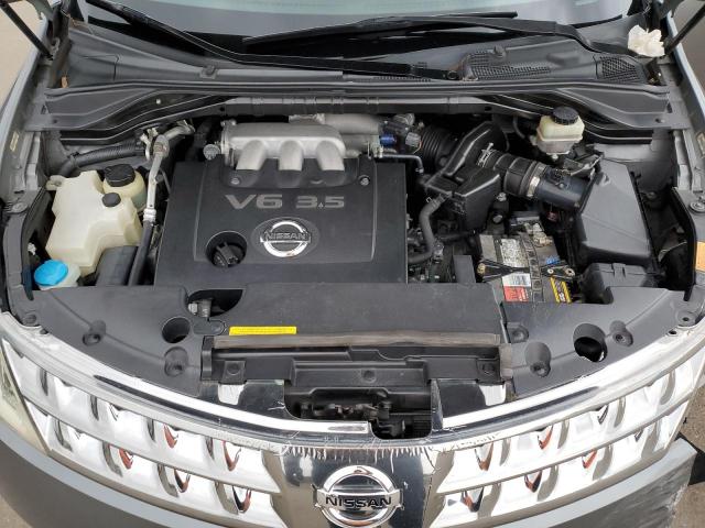 JN8AZ08W57W619210 - 2007 NISSAN MURANO SL GRAY photo 12