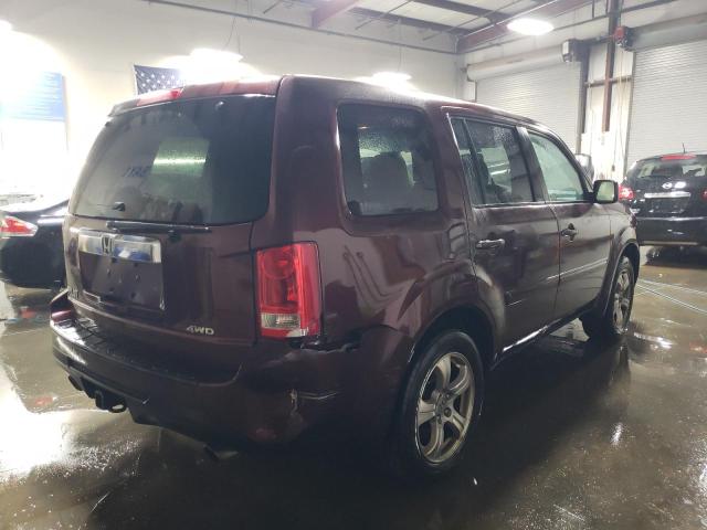 5FNYF4H68DB018805 - 2013 HONDA PILOT EXL BURGUNDY photo 3