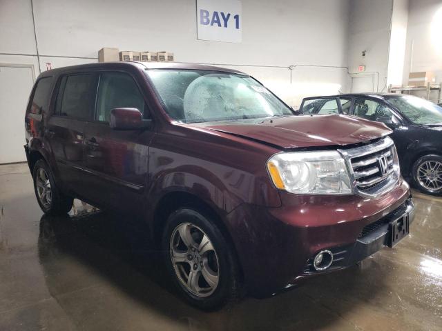 5FNYF4H68DB018805 - 2013 HONDA PILOT EXL BURGUNDY photo 4