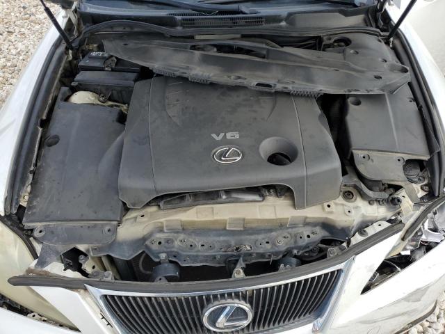 JTHBK262782067054 - 2008 LEXUS IS 250 WHITE photo 11