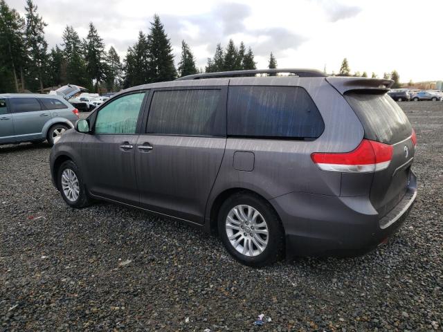 5TDYK3DC1ES453941 - 2014 TOYOTA SIENNA XLE GRAY photo 2