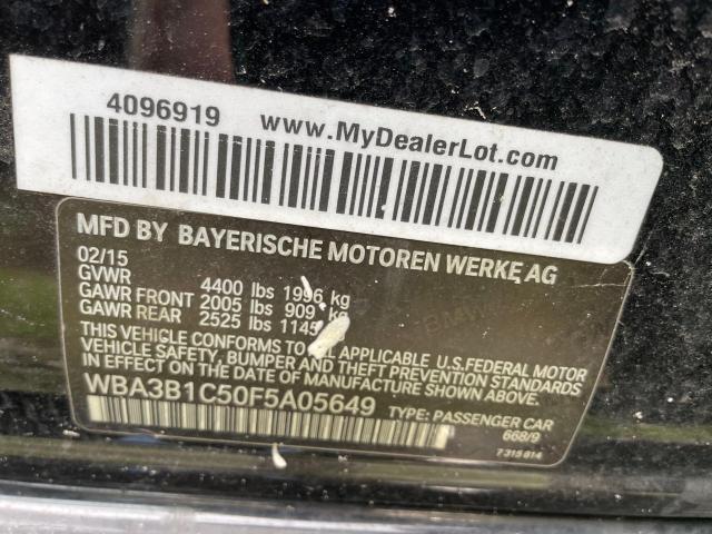 WBA3B1C50F5A05649 - 2015 BMW 320 I BLACK photo 10