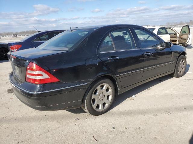 WDBRF56H26F742078 - 2006 MERCEDES-BENZ C 350 BLACK photo 3