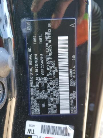 5TDGZRBH2LS519600 - 2020 TOYOTA HIGHLANDER XLE BLACK photo 13