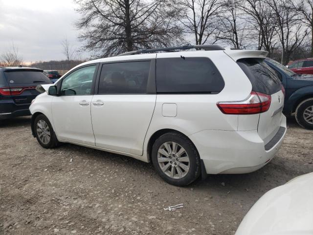 5TDYK3DC7GS759075 - 2016 TOYOTA SIENNA XLE WHITE photo 2