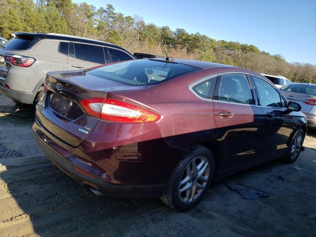 3FA6P0HR3DR143416 - 2013 FORD FUSION SE MAROON photo 3