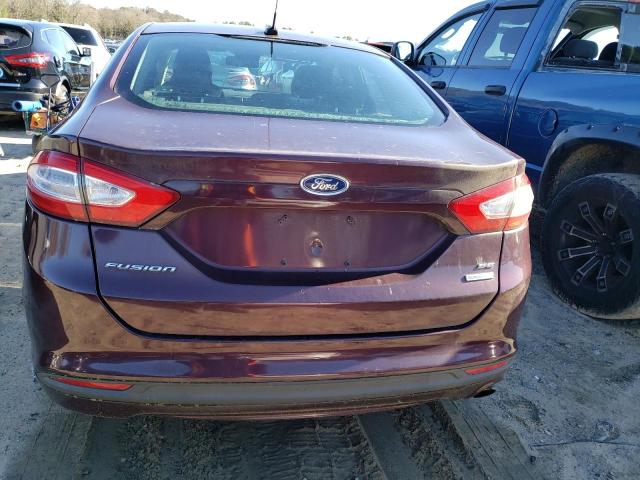 3FA6P0HR3DR143416 - 2013 FORD FUSION SE MAROON photo 6