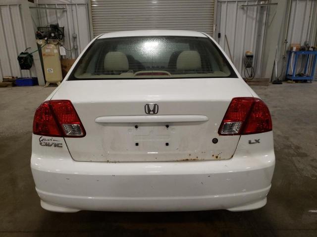 2HGES15535H633008 - 2005 HONDA CIVIC LX WHITE photo 6