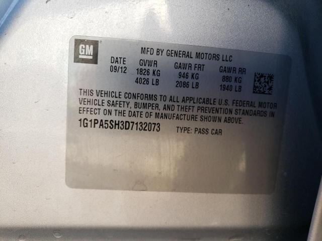 1G1PA5SH3D7132073 - 2013 CHEVROLET CRUZE LS SILVER photo 12