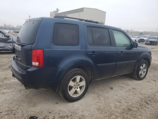 5FNYF48529B032360 - 2009 HONDA PILOT EXL BLUE photo 3