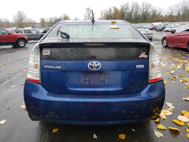 JTDKN3DU9A0001836 - 2010 TOYOTA PRIUS BLUE photo 6